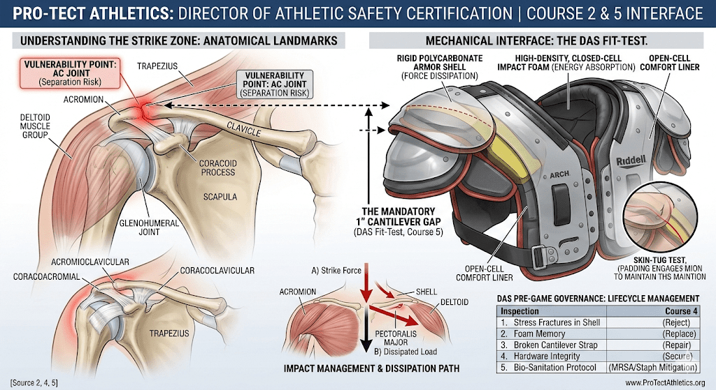 explaining shoulder pads as PPE