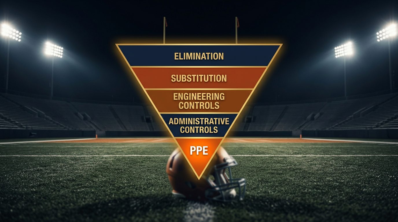 The Upside-Down Pyramid: OSHA Hierarchy of Controls applied to athletic safety